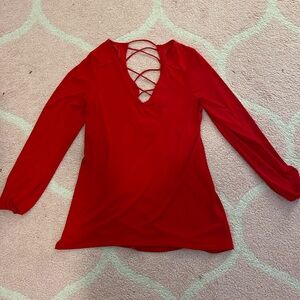 Express size small red tunic